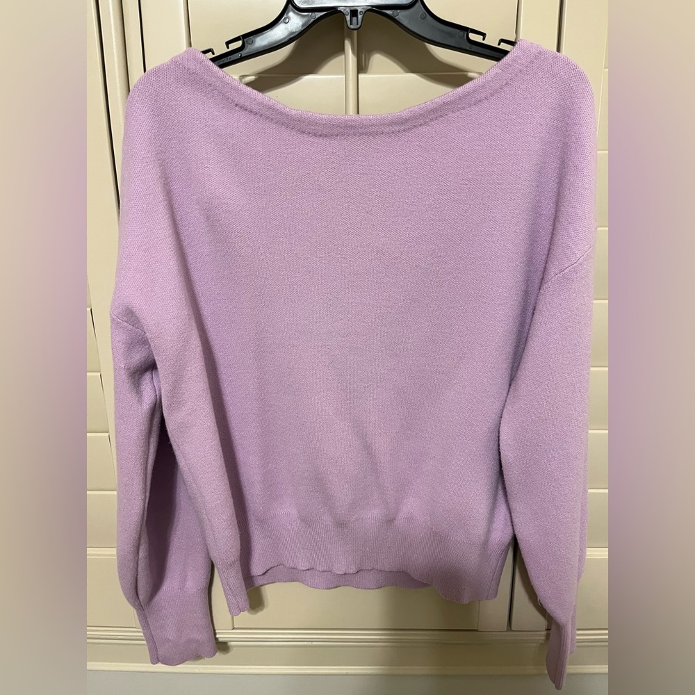 Anthropologie / Maeve Lilac Boat Neck Sweater